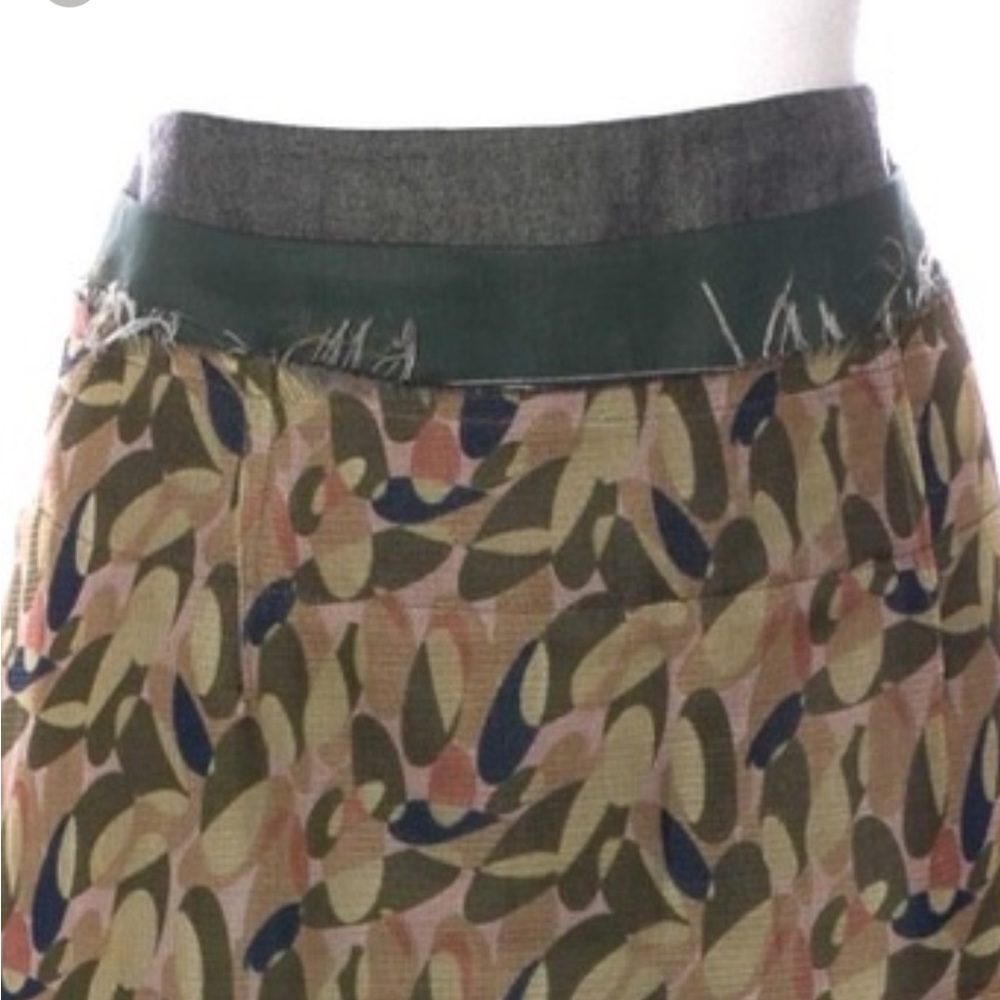 Marni olive green and grey skirt. Designer size 44